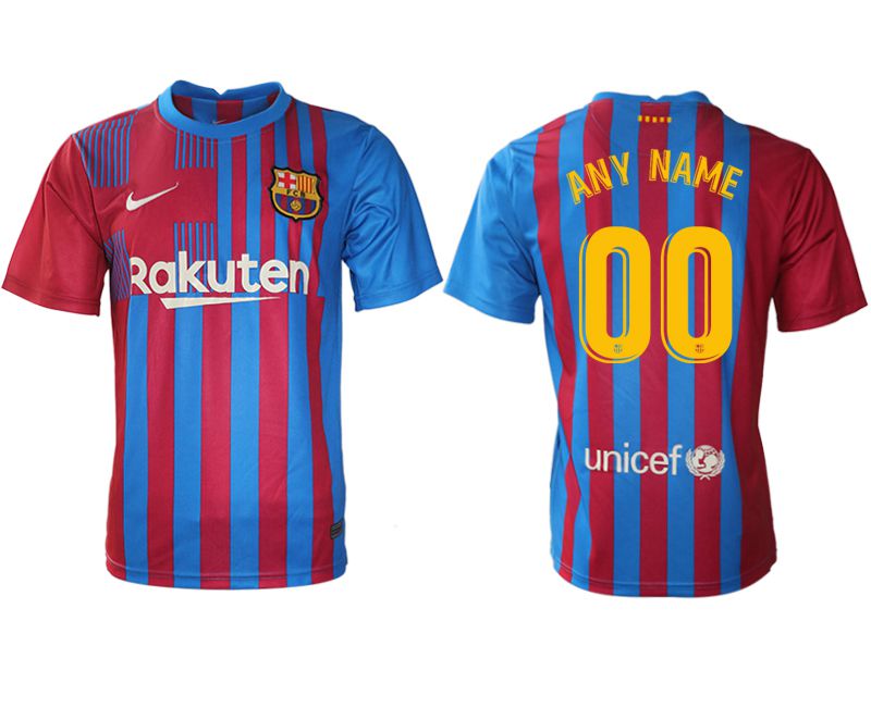 Men 2021-2022 Club Barcelona home aaa version red customized Nike Soccer Jersey->customized soccer jersey->Custom Jersey